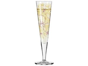 RC RITZENHOFF CRISTAL Champagnerglas 'Goldnacht' #31