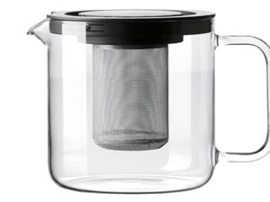 BOHEMIA CRISTAL Teekanne mit Metallsieb und Kunststoffdeckel 1,3 l