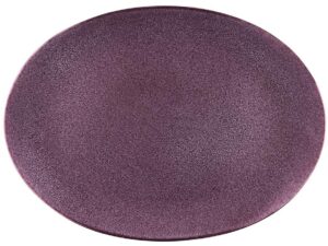BITZ Servierplatte 45x34cm schwarz /lila Steinzeug