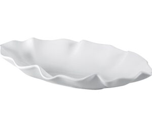 Obstschale Keramik 53x28,5x9cm weiß