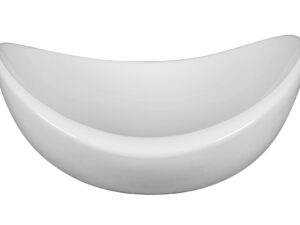 Schale Keramik 35x32x15cm weiß glasiert