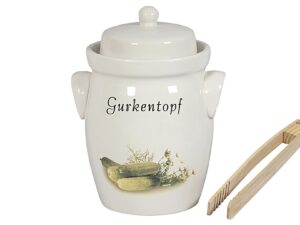 Gurkentopf 3,5 l mit Holzzange und Rezept