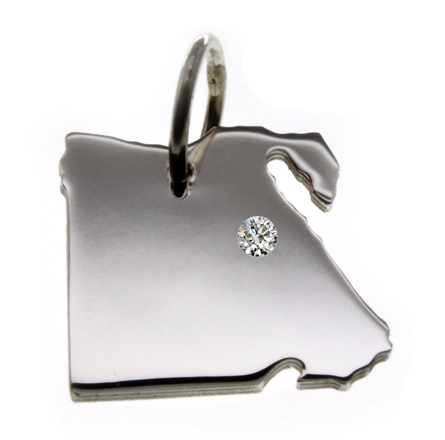 Ägypten Anhänger mitBrillant 0,015ct amWunschort in 925 Silber