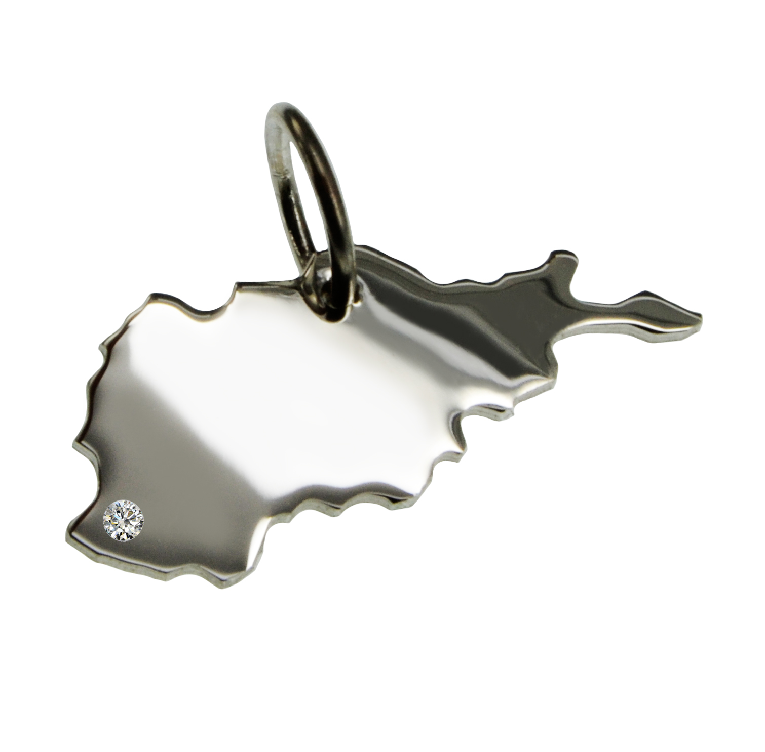 Afghanistan Anhänger mit Brillant 0,015ct am Wunschort 925 Silber