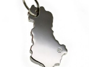 Albanien Anhänger mit Brillant 0,015ct am Wunschort  925 Silber