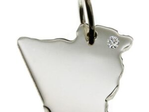 Algerien Anhänger mit Brillant 0,015ct am Wunschort  925 Silber