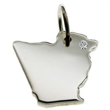Algerien Anhänger mit Brillant 0,015ct am Wunschort 925 Silber