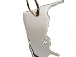 Amrum Anhänger mit Brillant 0,015ct am Wunschort  925 Silber