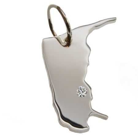 Amrum Anhänger mit Brillant 0,015ct am Wunschort 925 Silber