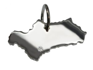 Andalusien Anhänger mit Brillant 0,015ct am Wunschort  925 Silber