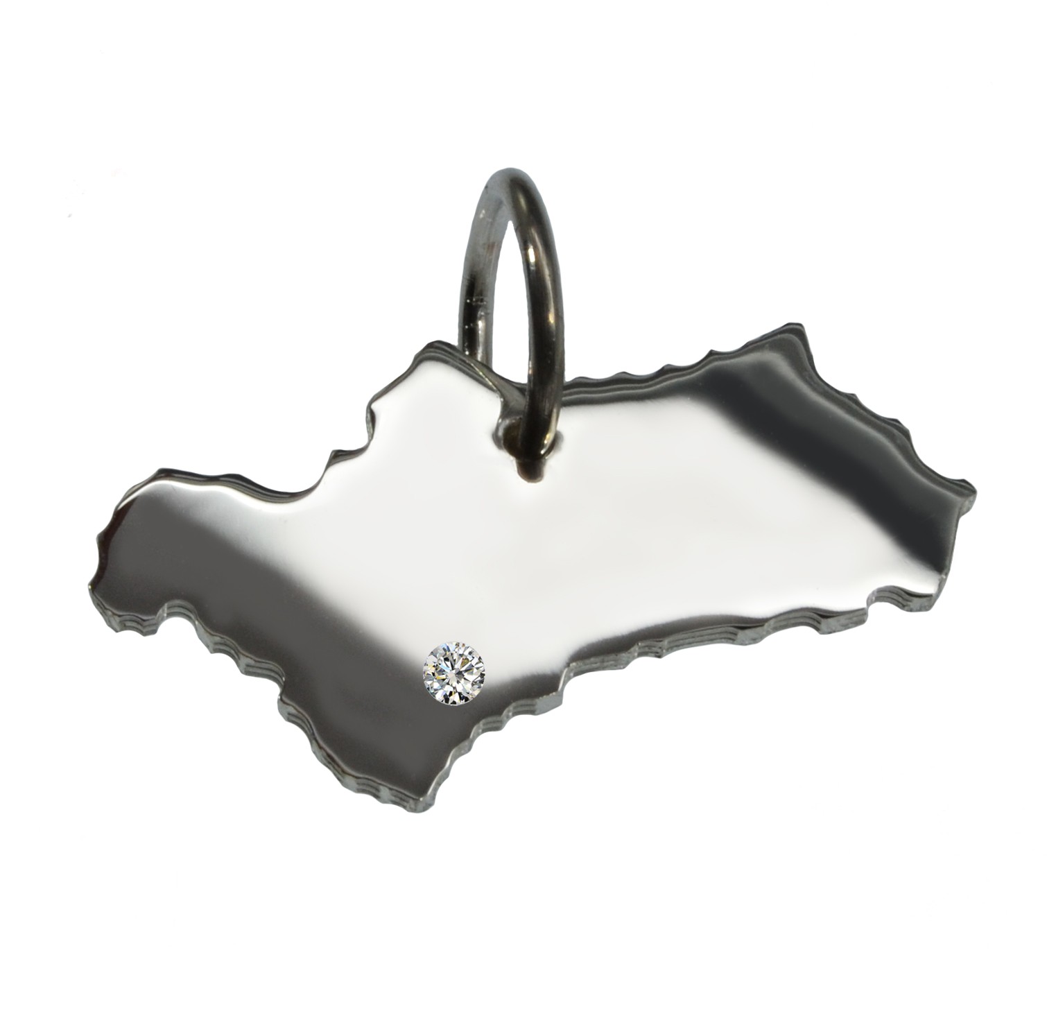Andalusien Anhänger mit Brillant 0,015ct am Wunschort 925 Silber