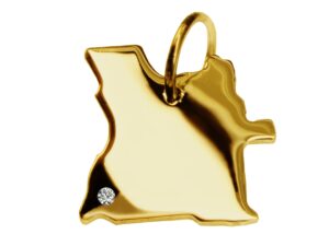 Anhänger Angola mit Brillant am Wunschort 585 Gelbgold