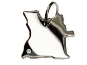 Angola Anhänger mit Brillant 0,015ct am Wunschort  925 Silber