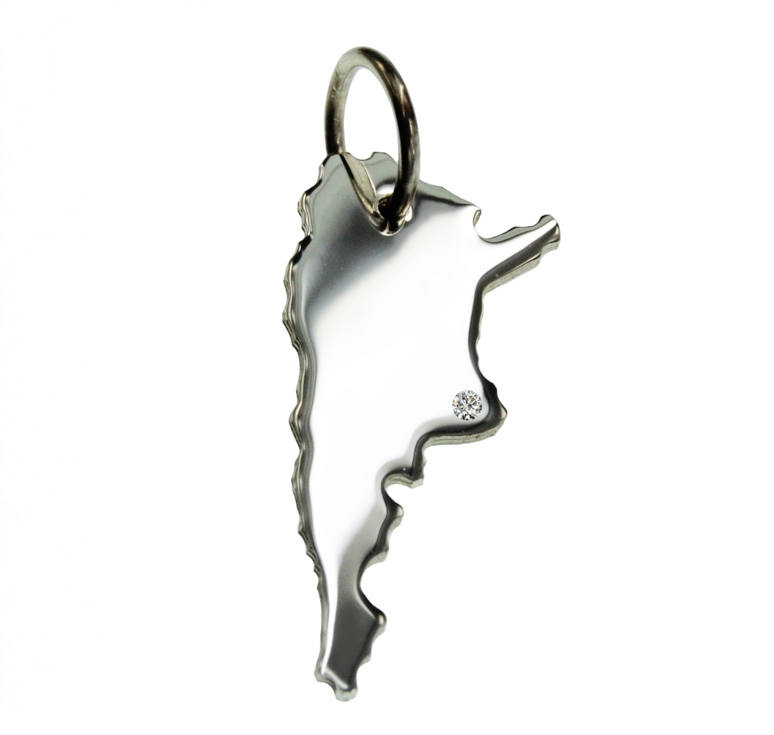 Argentinien Anhänger mit Brillant 0,015ct am Wunschort 925 Silber