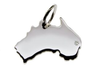 Australien Anhänger mit Brillant 0,015ct am Wunschort  925 Silber