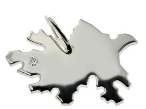 Azerbaijan Anhänger mit Brillant 0,015ct am Wunschort  925 Silber
