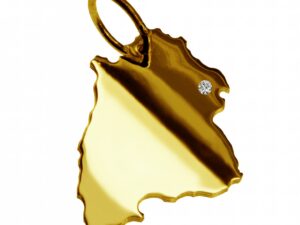 Anhänger Baden-Württemberg mit Brillant am Wunschort 585 Gelbgold