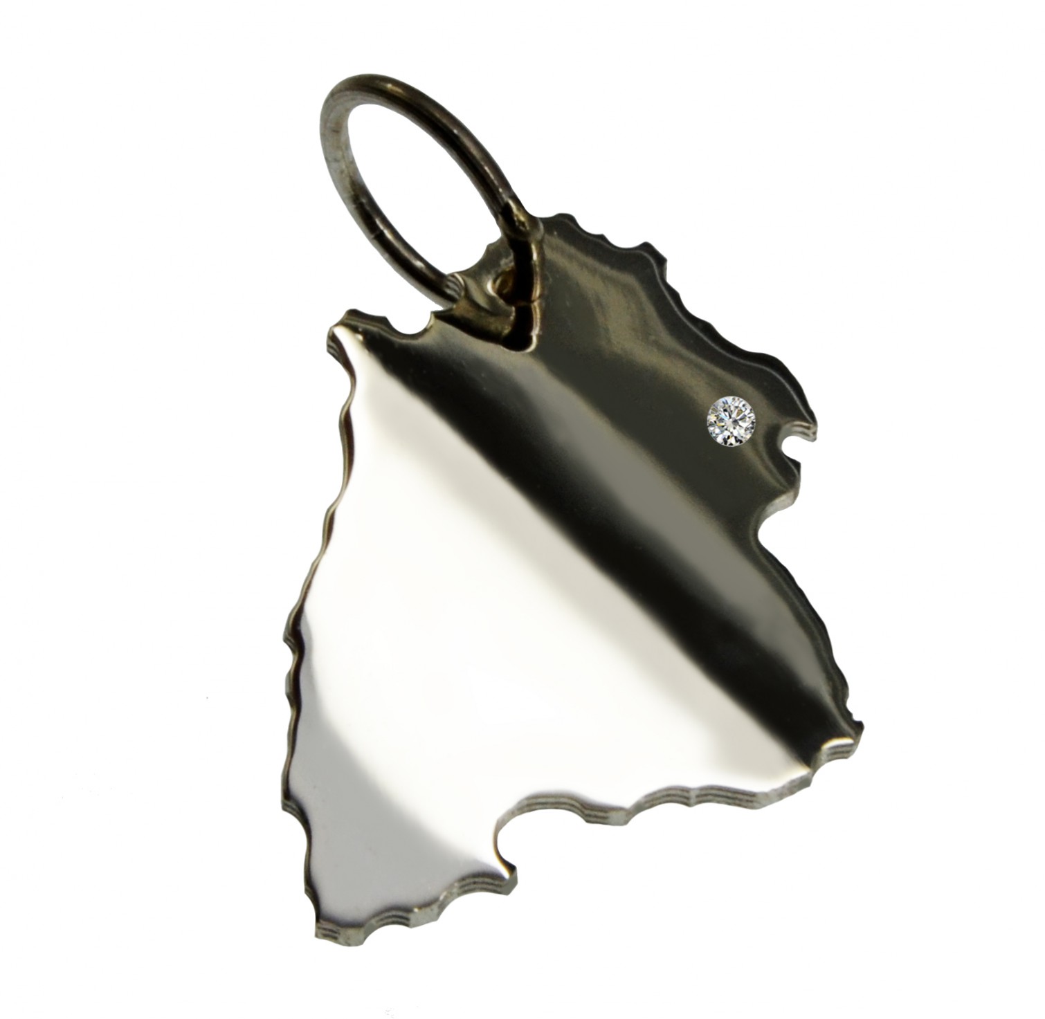 Baden-Württemberg Anhänger mit Brillant 0,015ct am Wunschort 925 Silber