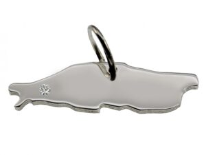 Baltrum Anhänger mit Brillant 0,015ct am Wunschort  925 Silber