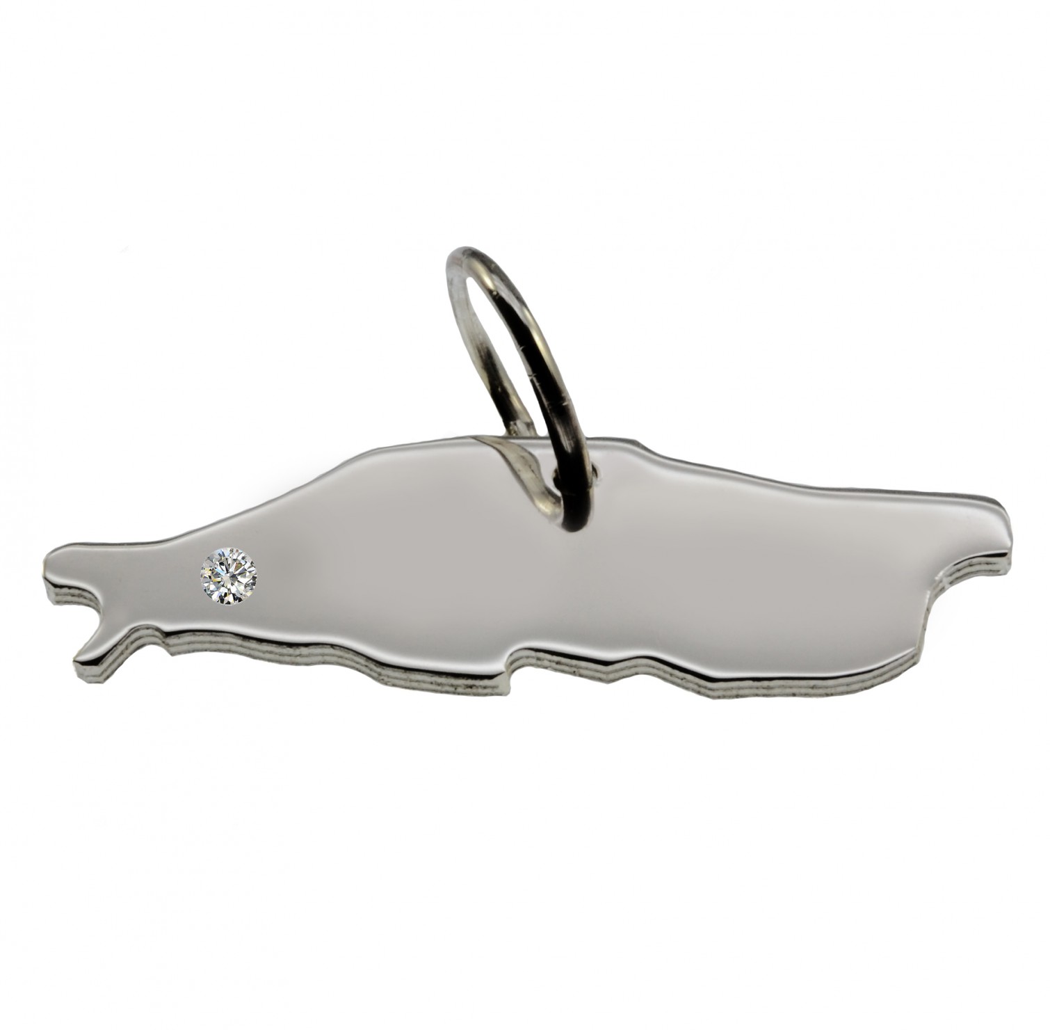 Baltrum Anhänger mit Brillant 0,015ct am Wunschort 925 Silber