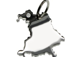 Bayern Anhänger mit Brillant 0,015ct am Wunschort  925 Silber