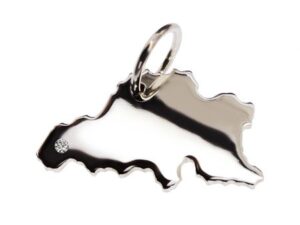 Belgien Anhänger mit Brillant 0,015ct am Wunschort  925 Silber