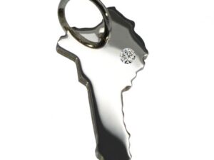 Benin Anhänger mit Brillant 0,015ct am Wunschort  925 Silber