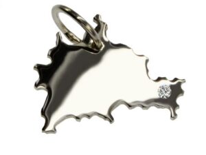 Berlin Anhänger mit Brillant 0,015ct am Wunschort  925 Silber