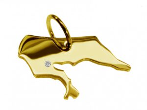 Anhänger Borkum mit Brillant am Wunschort 585 Gelbgold