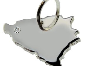 Bosnien Anhänger mit Brillant 0,015ct am Wunschort  925 Silber
