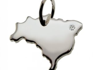 Brasilien Anhänger mit Brillant 0,015ct am Wunschort  925 Silber