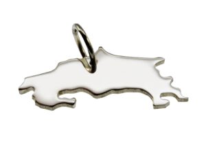 Costa Rica Anhänger in massiv 925 Silber