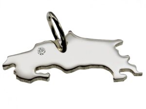 Costa Rica Anhänger mit Brillant 0,015ct am Wunschort  925 Silber