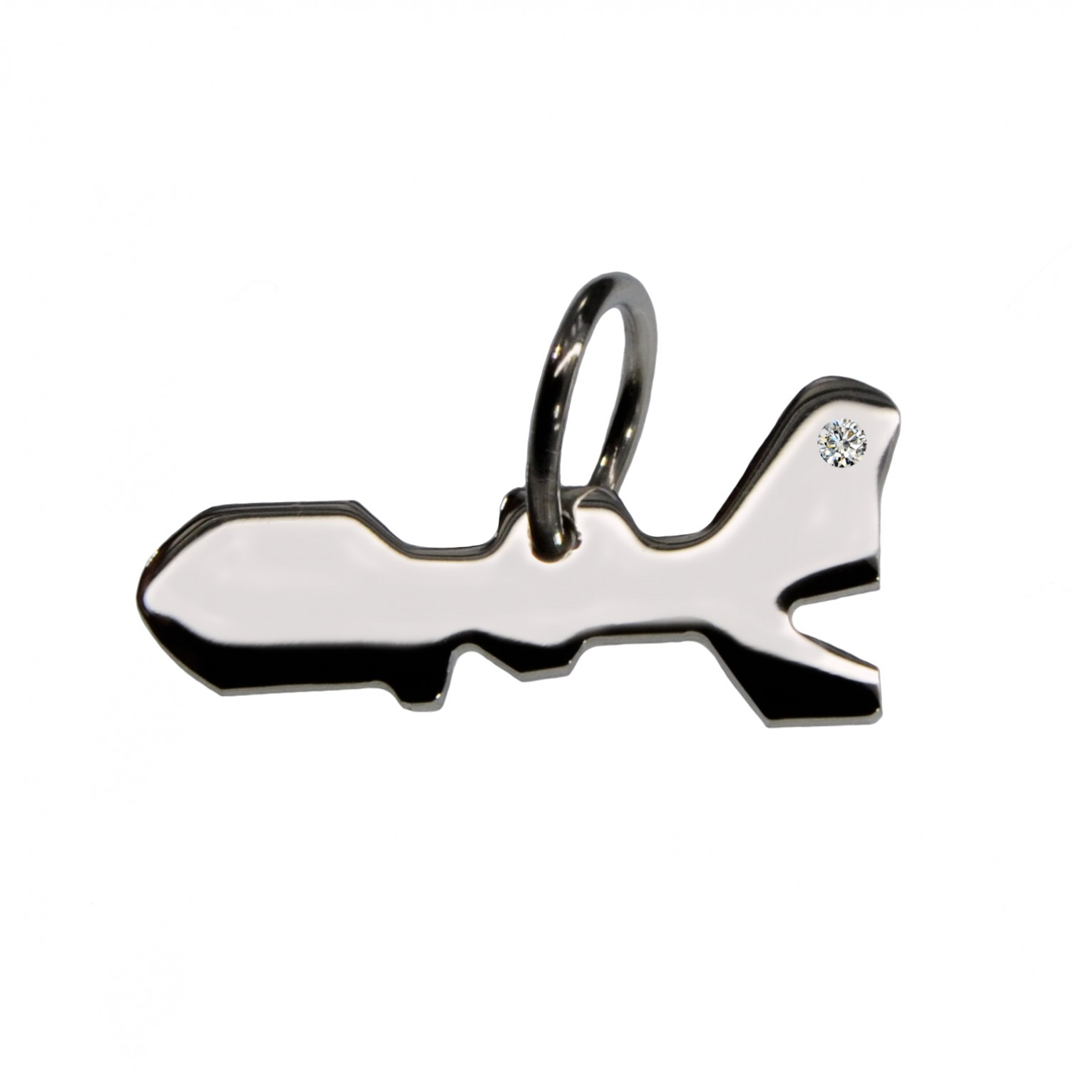 Elba Anhänger mit Brillant 0,015ct am Wunschort 925 Silber