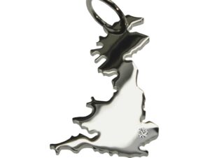 England Anhänger mit Brillant 0,015ct am Wunschort  925 Silber