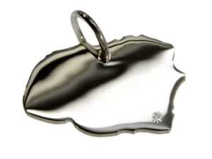 Föhr Anhänger mit Brillant 0,015ct am Wunschort  925 Silber