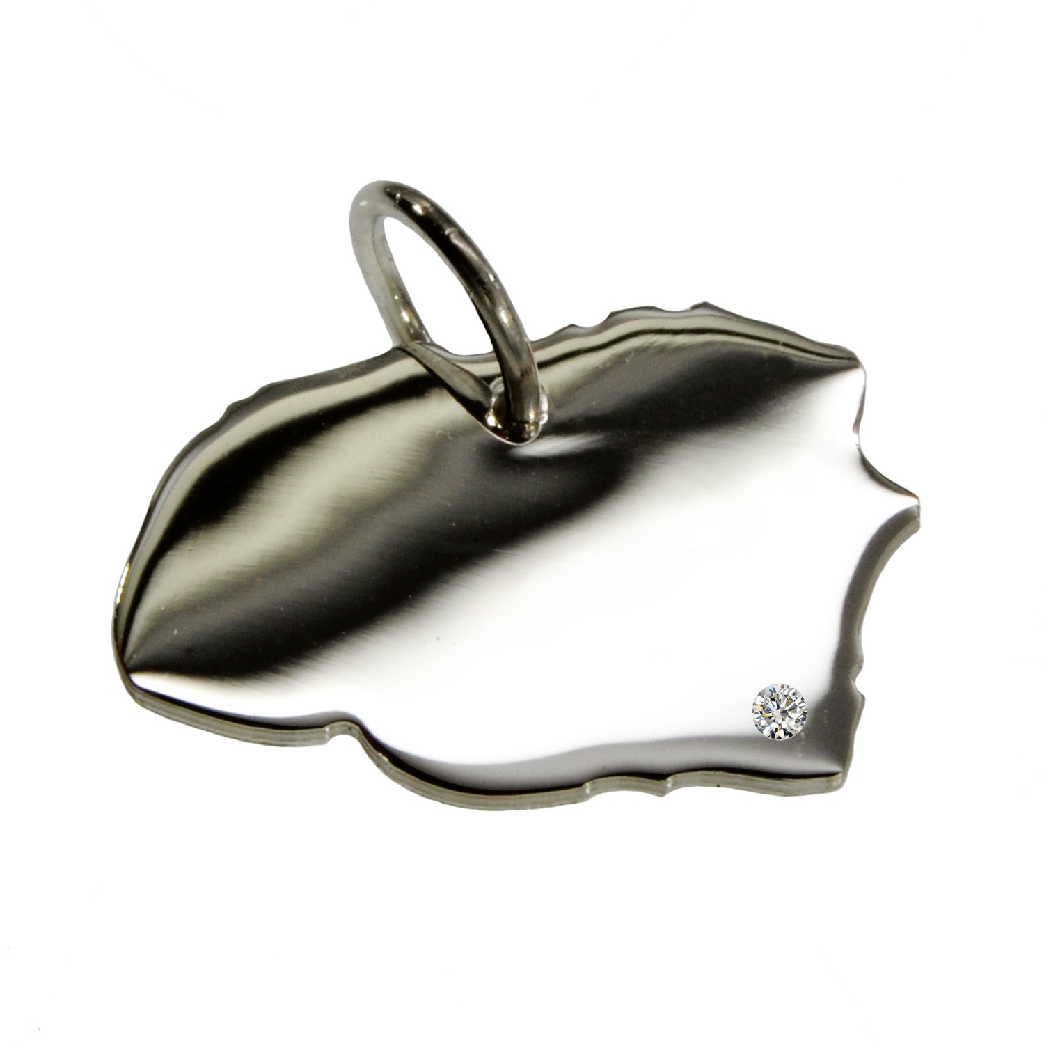 Föhr Anhänger mit Brillant 0,015ct am Wunschort 925 Silber