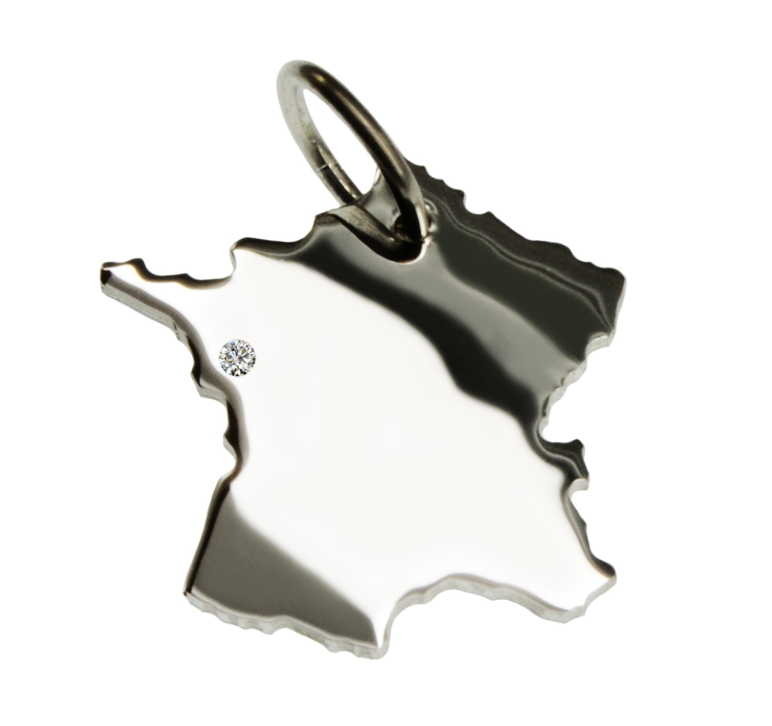 Frankreich Anhänger mit Brillant 0,015ct am Wunschort 925 Silber