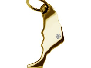 Anhänger Fuerteventura mit Brillant am Wunschort 585 Gelbgold