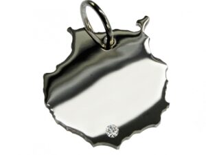 Gran Canaria Anhänger mit Brillant 0,015ct am Wunschort  925 Silber