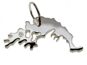 Griechenland Anhänger mit Brillant 0,015ct am Wunschort  925 Silber