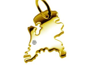 Anhänger Holland mit Brillant am Wunschort 585 Gelbgold