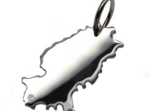 Ibiza Anhänger mit Brillant 0,015ct am Wunschort  925 Silber