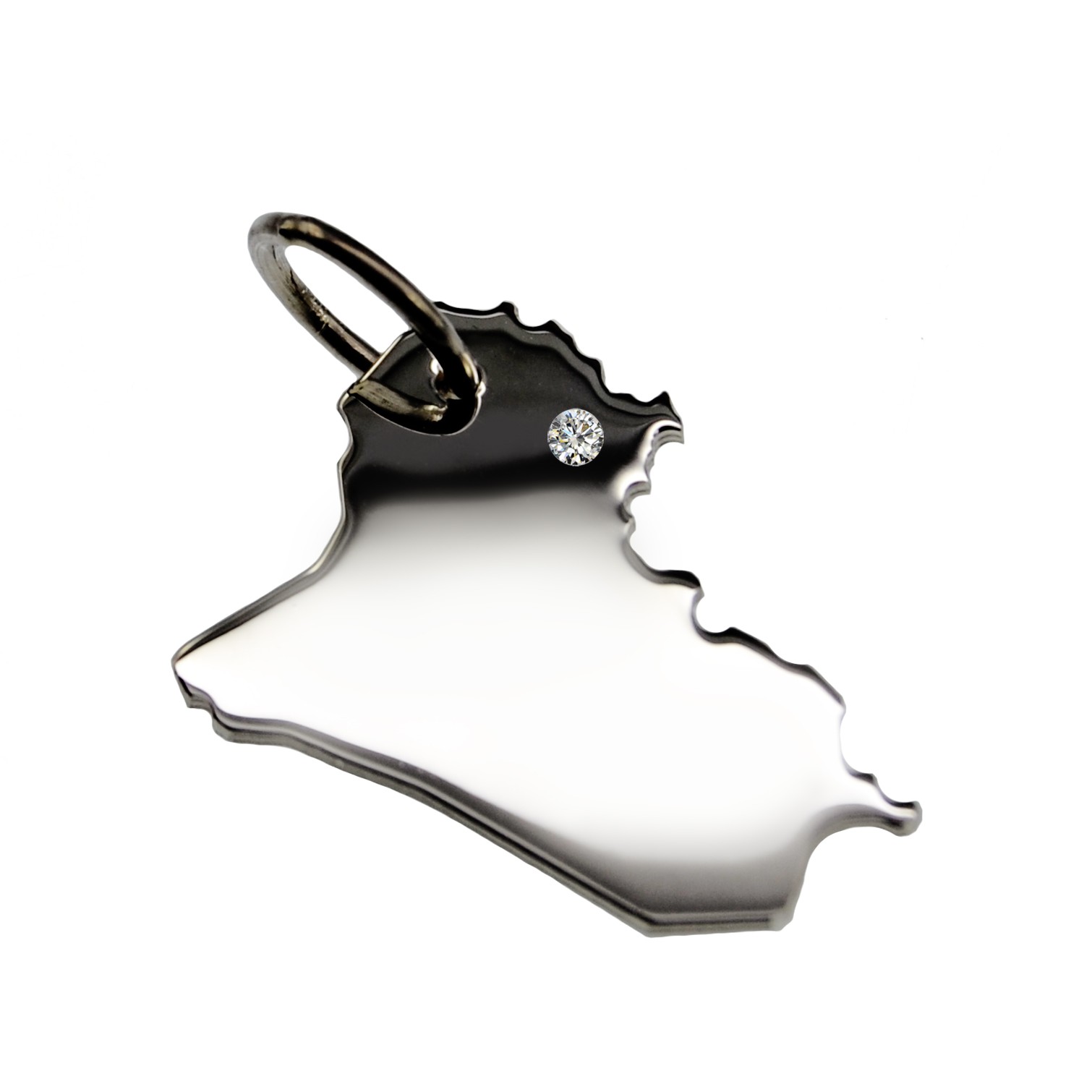 Irak Anhänger mit Brillant 0,015ct am Wunschort 925 Silber