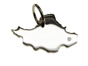 Iran Anhänger mit Brillant 0,015ct am Wunschort  925 Silber