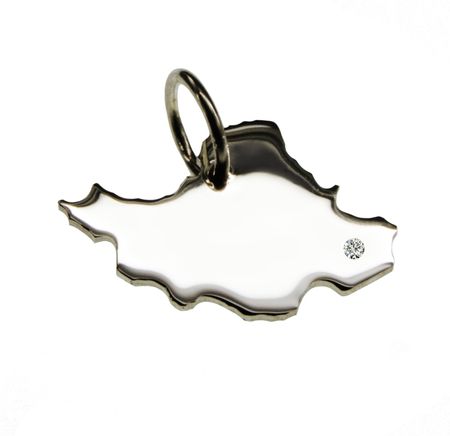 Iran Anhänger mit Brillant 0,015ct am Wunschort 925 Silber