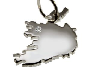 Irland Anhänger mit Brillant 0,015ct am Wunschort  925 Silber