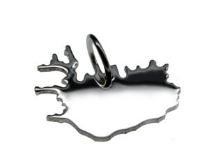 Island Anhänger in massiv 925 Silber