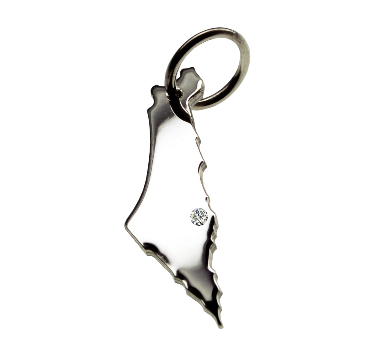 Israel Anhänger mit Brillant 0,015ct am Wunschort 925 Silber
