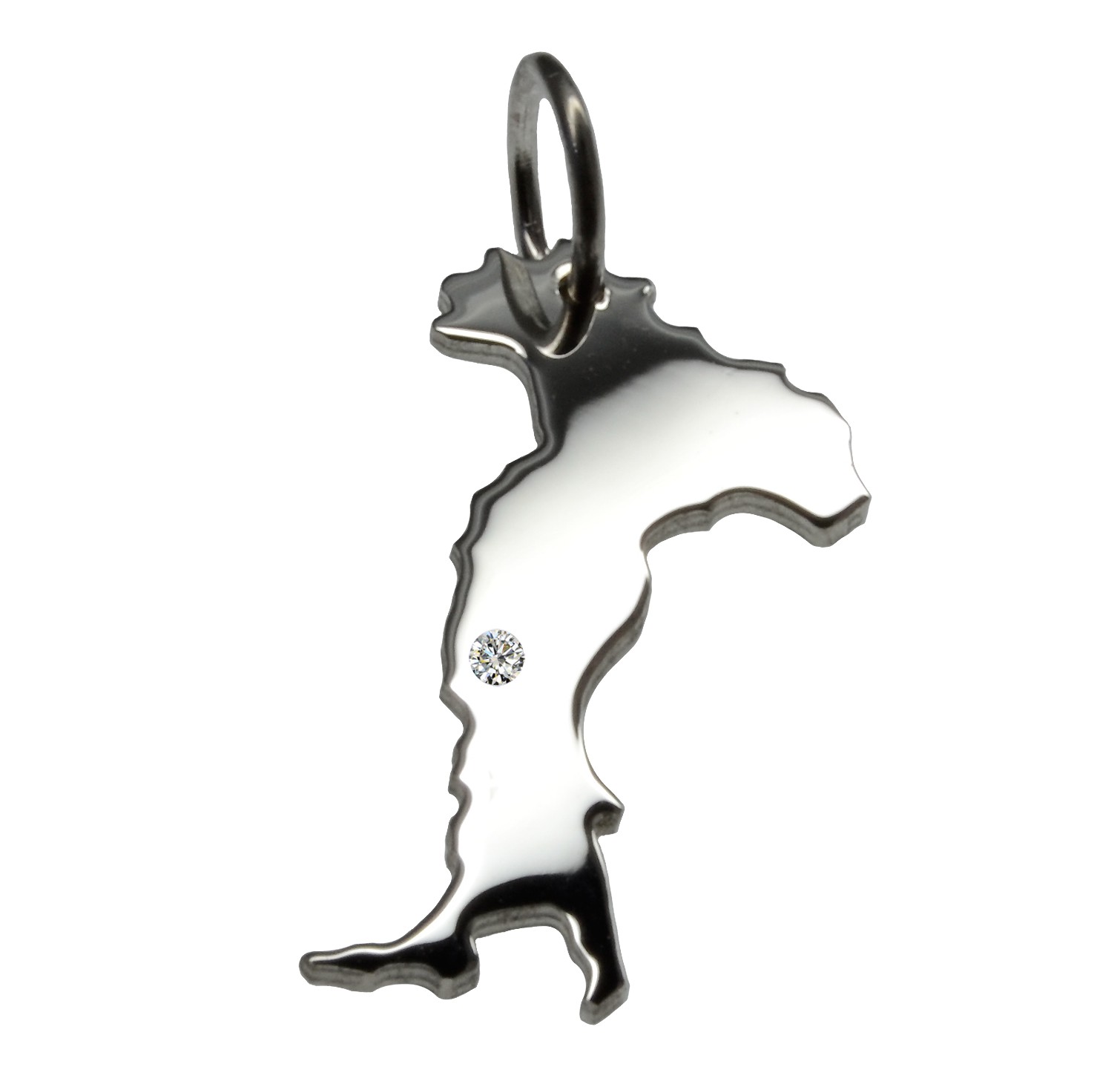 Italien Anhänger mit Brillant 0,015ct am Wunschort 925 Silber